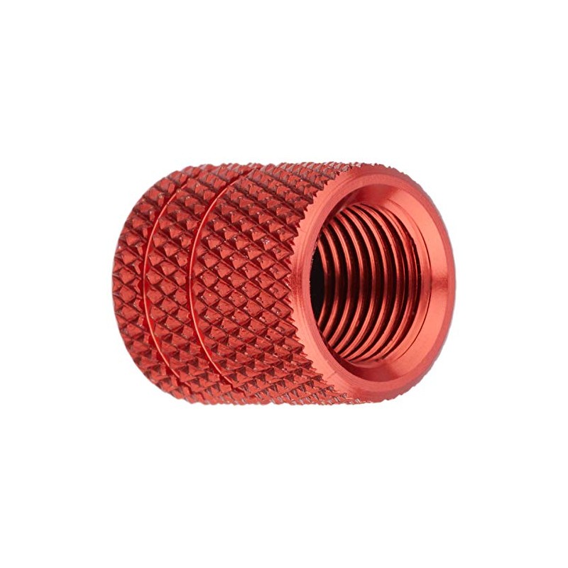 ポッシュフェイス(POSH FAITH) バイク用品 アルミカラードエアーバルブキャップ ローレット ディープオレンジ 000801-14