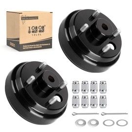 10L0L Golf Cart Spline Brake Drum Assembly with 1 Inch Large Hole 30 Teeth, for 4 Cycle Gas 1991-Up EZGO TXT, RXV, Marathon, Medalist, Columbia, OEM 21807 G1, 41843-94 (2 Pack)