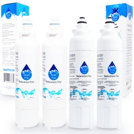 4-Pack Replacement for LG LMXS30746S Refrigerator Water Filter - Compatible with LG LT800P, ADQ73613401 Fridge Water Filter Cartridge
