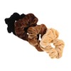 Gatuida 4pcs Durable Elastic Hair Ties Yellow Bronze for Everyday