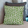 SILYHEART Leopard Animal Print Green and Light Gray Pillowcase Leopard