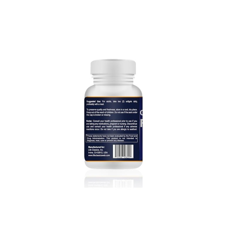Omega3 Aceite de Pescado 1000mg, Salud del Corazón, 120 cápsulas