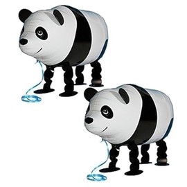 2 PCS Panda Animal Balloons Walking Panda Foil Balloons for Birthday Party Wedding Baby Shower Kids Themed Party Children Toys Zoo Decorations Supplies