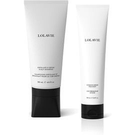 LolaVie Dúo Jen'S Sunday Reset: Incluye Champú Exfoliante Y Desintoxicante Para El Cuero Cabelludo(170 Ml)Y Tratamiento Reparador Intensivo(140 Ml). Vegano, Sin Crueldad Animal, Seguro Para El Color.