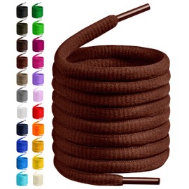 BIRCH's Oval Shoelaces 27 Colors Half Round 1/4" Shoe Laces 4 Different Lengths (29.5" (75cm) - S, Burnt Sienna)