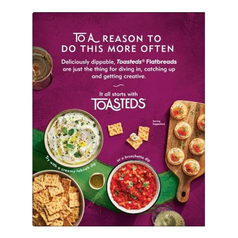 Generic Toasteds Italian Herb Flatbreads 2x 8.7oz Boxes. (Formerly Kellogg's