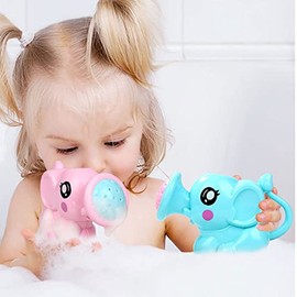 Regadera de plástico para niños, lindo elefante divertido regadera, juguete de baño, regadera de playa, juguete de jardín, lata de baño, juguete para 