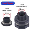 Qitdathn 4 PCS Rain Barrel Bulkhead Fitting kit with Plugs