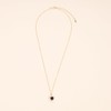 COAI Gold Plated Silver Crescent Moon Birthstone Necklace for Women,