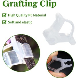 Candeon Plant clip Grafting Special grafting clip Tomato seedling grafting clip Eggplant grafting clamp 100pcs