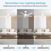 ocioc 44 Inch Ceiling Fans with Lights and Remote, White