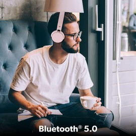 T'nB Kabellose Bluetooth-Kopfhörer 5.0, Modell Single 2, 8 Stunden Hörzeit, verstellbar, Klinkenanschluss, bequem, integriertes Mikrofon und Bedienelemente, für Sport und Training, Rosa