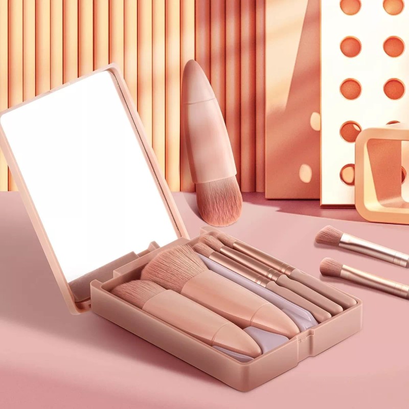 Okady Juego De Brochas De Maquillaje Mini De 5 Piezas