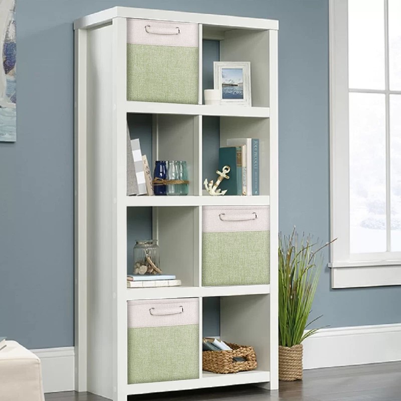 SYYOFUE Storage Cube Bins 13x13 - 3-Pack 13x13x13 Inch Green