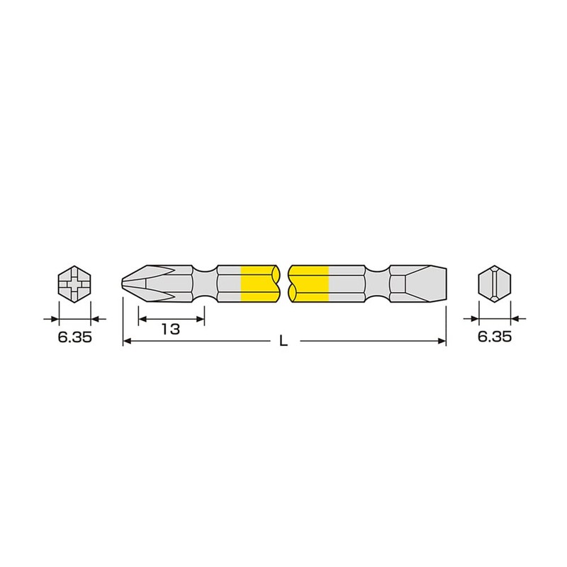 ANEX ACPM-2200 Color Bit Double-Ended Combination +2, -6x200