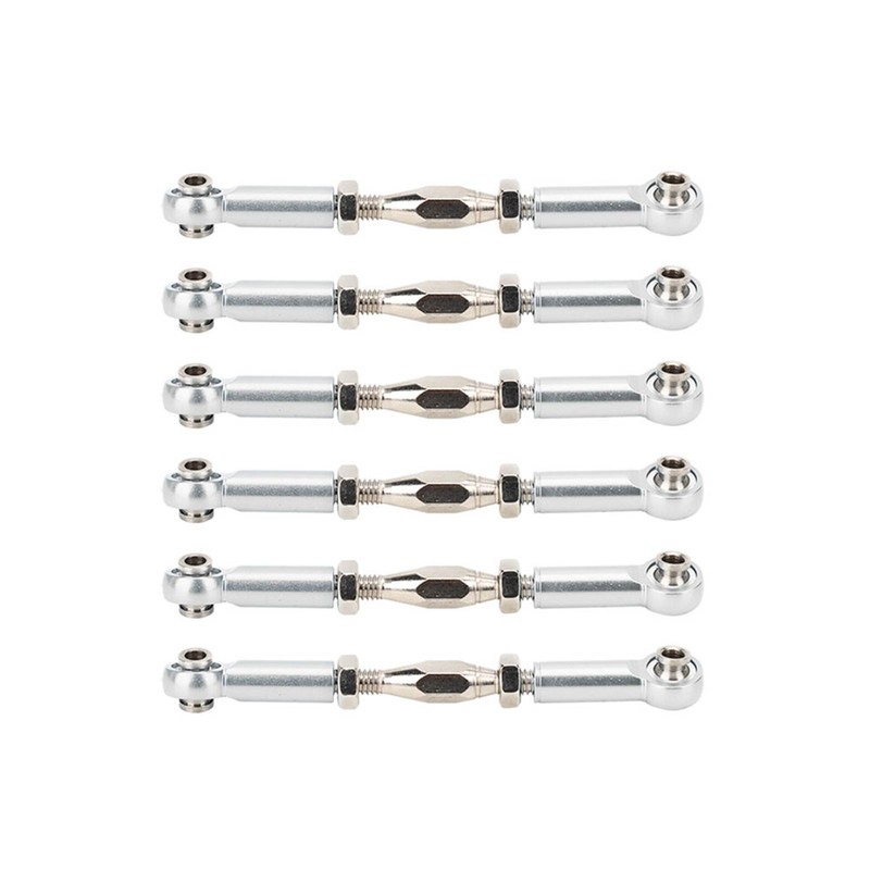 6Pcs Aluminum Alloy Adjustable Push RodsTurnbuckle Rod Linkage Accessories for