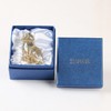 Crystal Cat Realistic Animal Kitten Art Figure Collection Table Decoration