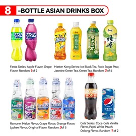 Asian Snack and Beverage  Snack box bundled with drinks - Specification: 8 Full-sized ltems