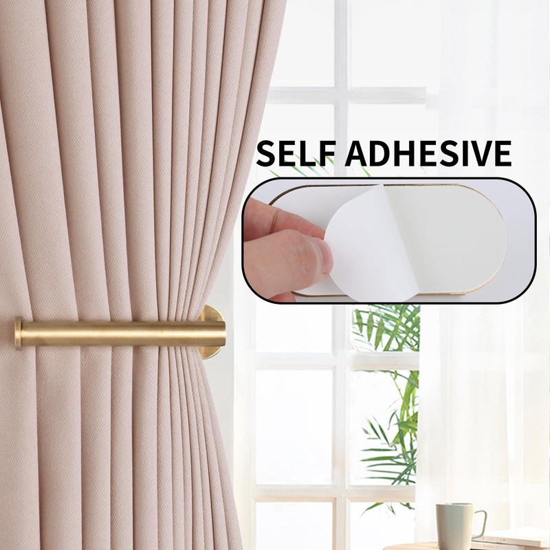 Groleca 2 Pack Adhesive Curtain Holdbacks Curtain Tie Backs Curtain