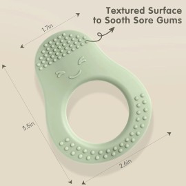 Eascrozn 3-Pack Avocado Baby Teethers – BPA-Free Silicone Soothers