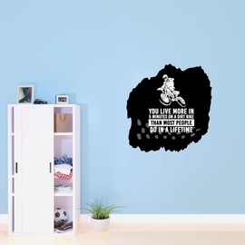 Boys You Live 5 mins More on Dirt Bike Vibrant Sports Wall Decal Decoration Lasts Years and Easily Removable - Size: 40 in(W) x 40 in(H)