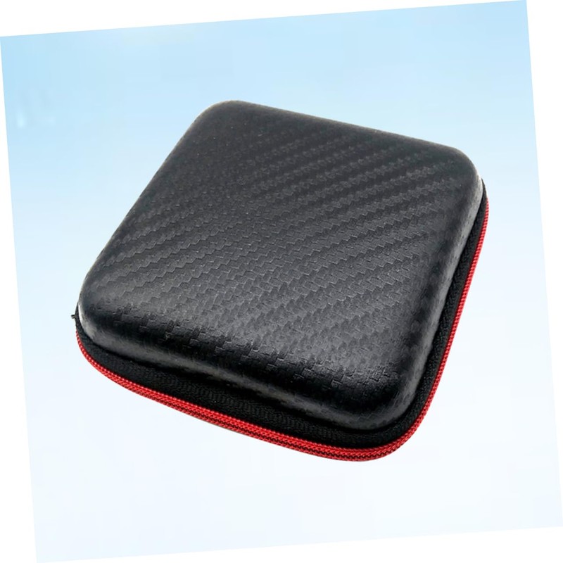 MERRYHAPY Shockproof Square Earphone Case Zipper Lightweight Earbuds Protective Case