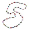 Avalaya Long Multicoloured Glass Bead, Sea Shell Nugget Necklace/ 100cm