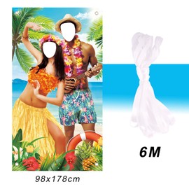 Luau Party Decoration Hawaii Photo Background Photo Support Banner Photo Wall Summer Beach Tropical Prop Decoration for Aloha Party Beach Party Wedding Holiday