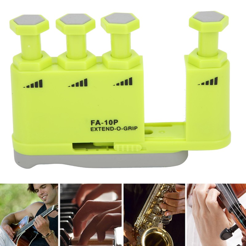 Finger Strengthener Exerciser Adjustable Tension Plastic Trainer for Musician GuitaristGreen