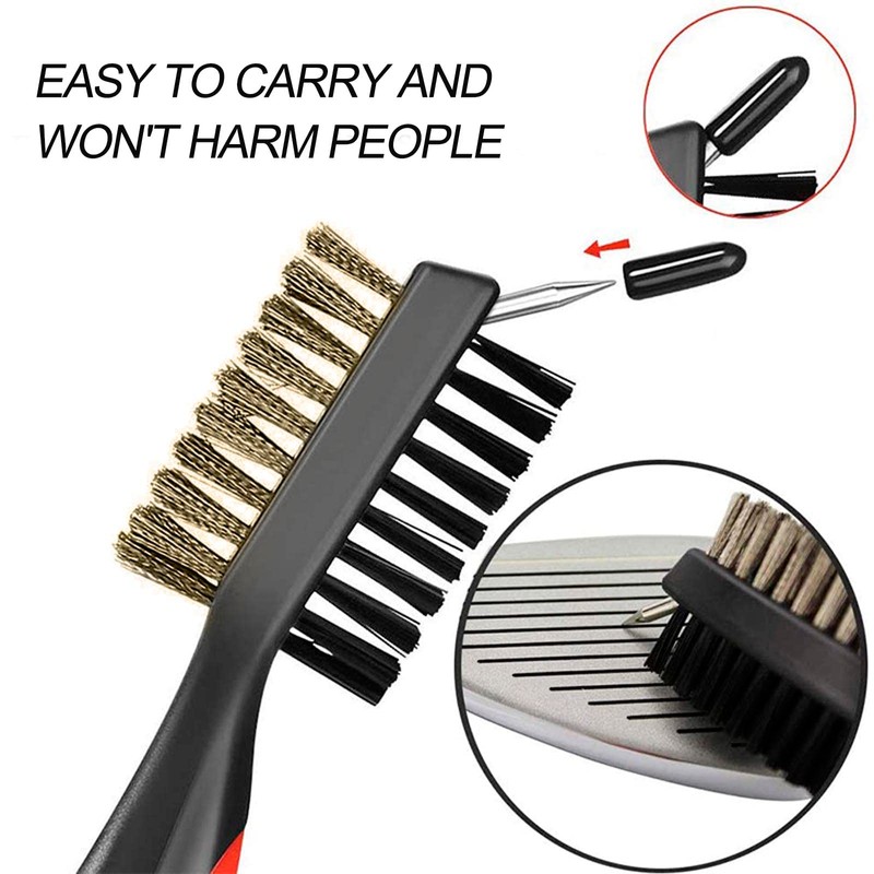 AWAVM Golf Club Brush and Microfibe Towel Kit, with Carabiner