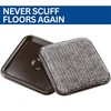 SoftTouch 2 1/2" Square Reusable Carpet Bottom Furniture Caster Cups