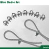 Goleray Shade Sail Hardware Kit with 52FT Cable Wire Rope