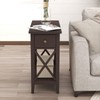 ChooChoo End Table, MDF Material Flip Top Narrow End Table