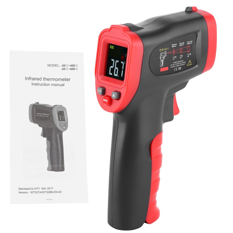 WT327A -50-400℃ Color Screen Infrared Thermometer Industrial Handheld Temperature Tester
