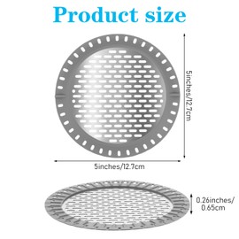 Xinjoduz 2 PCS Shower Drain Hair Catcher Cover, Stainless Steel Bathtub Strainer with Silicone Rim, Round Flat Filter Hair Stopper for Bathtub, Tub, Shower, Bathroom Sink/Floor Drain Protector (Black)