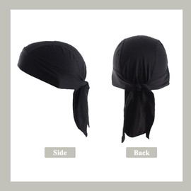 Toionmm Pack of 2 Sports Bandana Cap, Quick-Drying Headscarf Hat, Breathable Summer Headscarves, Outdoor Sports Caps for Jogging, Running, Hiking, Mountaineering, Cycling, Climbing, Black and navy