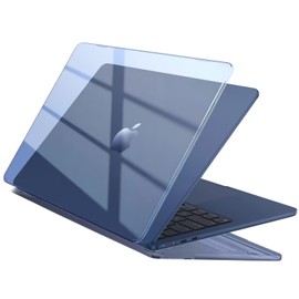 EooCoo Case Compatible with MacBook Air 13 inch Case for 2025-2022 M4 M3 M2 Chip Model A3240 A3113 A2681, Protective Plastic Hard Cover Shell for MacBook Air 13.6 inch Laptop - Crystal Midnight