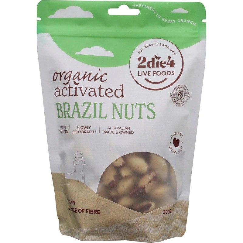 2Die4 Live Foods Activated Organic Brazil Nuts 300 g,