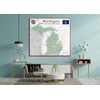 Tiger Moon Michigan State Map - 17.7 x 16.5 Inches,