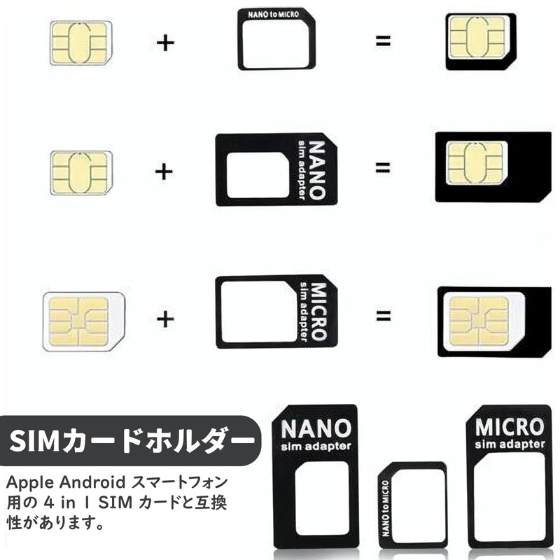 SIM Card Adapter, SIM Pin (Set of 4), DELUXEFOX Nano