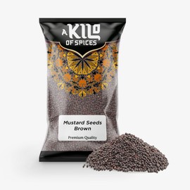 A Kilo of Spices Black Mustard Seeds Whole 1kg | Black Seeds | Black Mustard Seeds For Cooking | Perfect for Pickling and Spice Blends | Nutritious Spice for Every Dish, Bold and Robust Flavour