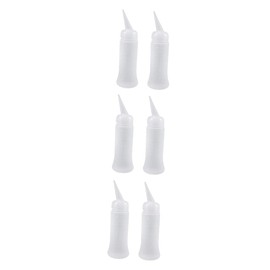GLEAVI 6pcs Hair Dry Cleaning Bottle Hair Oil Applicator Empty Bottle with Scale Applicator Bottle with Angled Tip Empty Salon Bottles Hair Dye Bottle Tattoo Wash Bottle Plastic