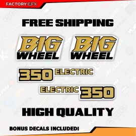 orafol Gold 4pc Yamaha 1986 1987 BW350 BIG WHEEL 350 decals stickers graphics kit 86 87