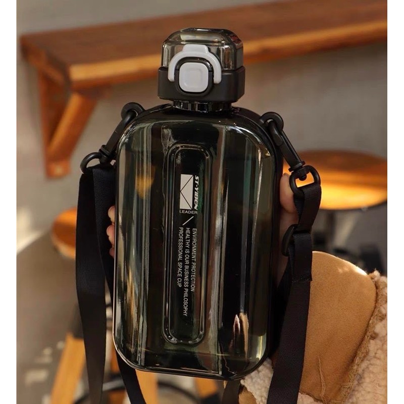 excvalues 24 oz Flat Square Bottle Travel Flask Portable BPA