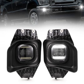 BUNKER INDUST LED Fog Light with Daytime Running Lights for Ford F250/F350/F450 2011 2012 2013 2014 2015 2016, OEM Bumper Driving DRL Fog Lamp Assembly Kit