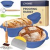Silicone Bread Proofing Baskets Set of 2-9" Round and 10"