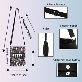 JYTAPP Dance Drill Crossbody Bag Color Guard Dance Cheerleading Inspiration Gift Dancer Gifts (Black)