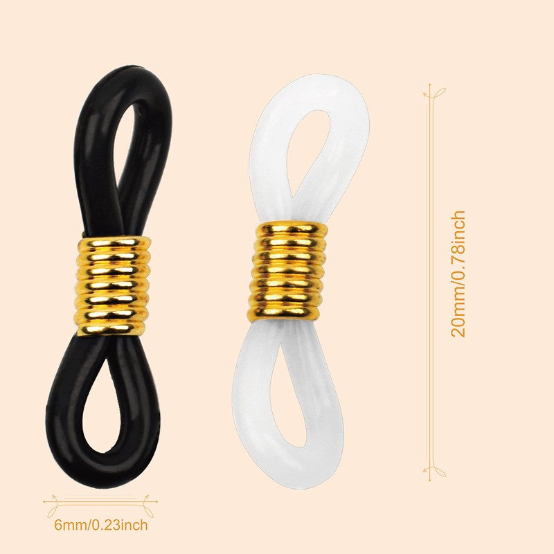 Eyeglass Chain Ends Adjustable Rubber Ends Connectors Anti-slip Strap Holder
