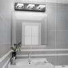 Ralbay LED Modern Black Bathroom Vanity Lights 3 Lights Acrylic