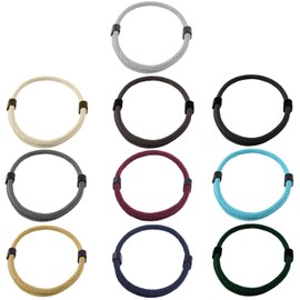 KVBUCC 10pcs Surfer Bracelets, Nautical Rope Bracelets, Handmade Paracord Surf Bracelets, Nautical Rope Bracelets For Men And Women, Adjustable Braided Bracelets For Men Women